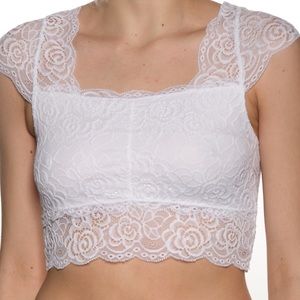white free people lace bralette